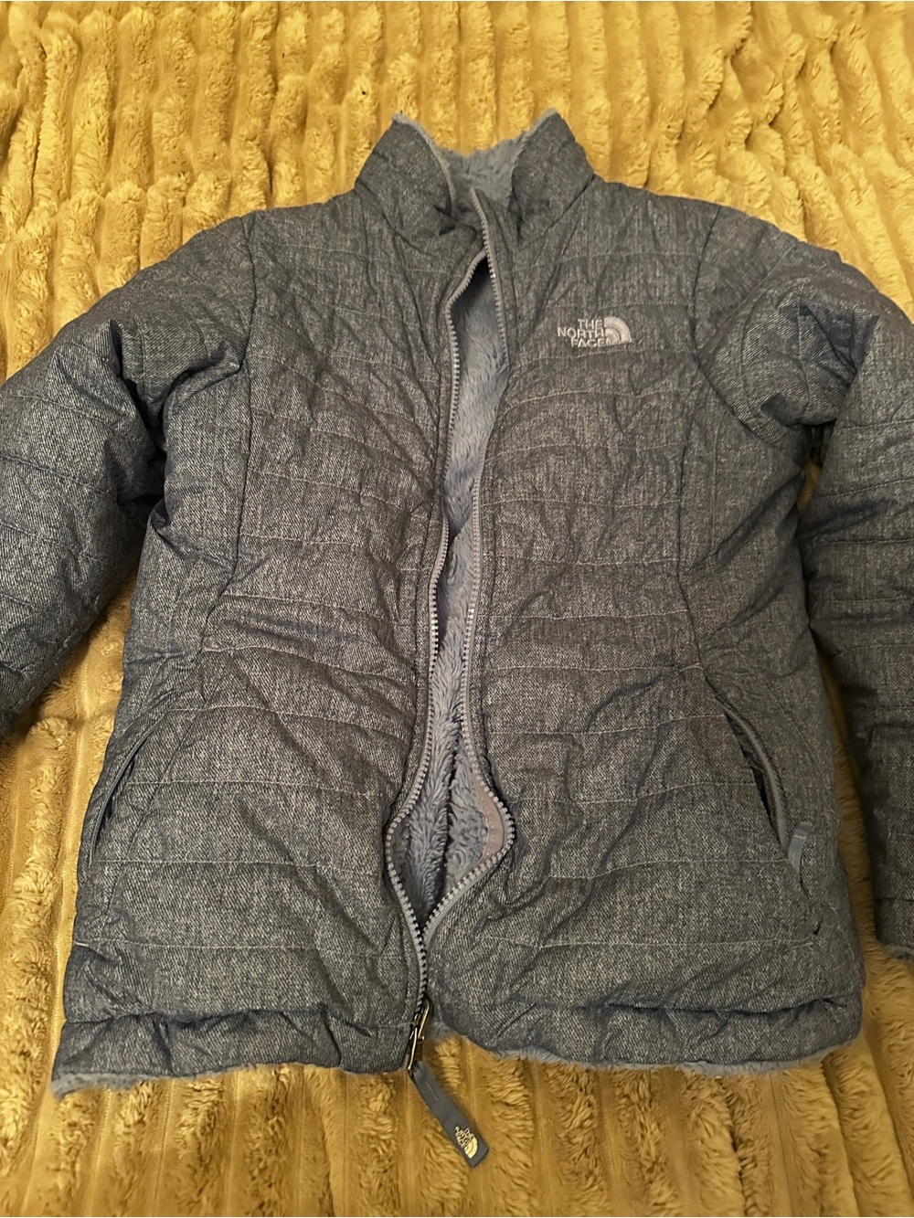 The North Face Kids Gray Quilted Puffer Jacket